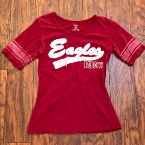 Vanity Tops - Eagles 1987 T Shirt Jersey Style Vanity Tops - Eagles 1987 T Shirt Jersey Style